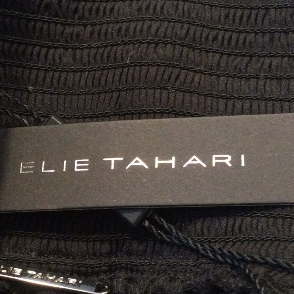 ELIE TAHARI, Black Pleated Midi Skirt - Picture 4 of 4